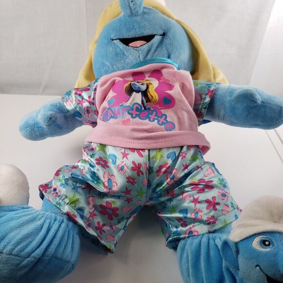 Build-A-Bear BAB Smurfette BAB Smurfette Plush With Pajamas & Smurf Slippers - Picture 11 of 16